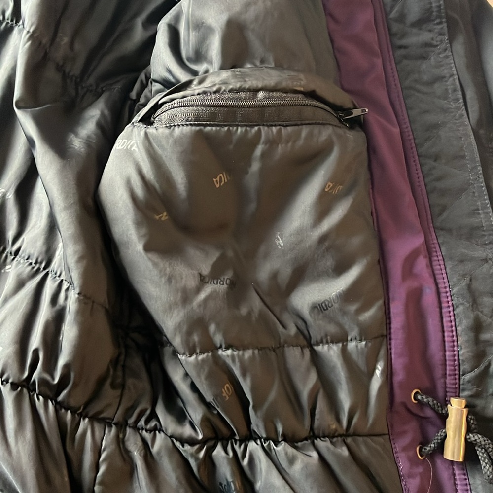 Vintage Nordica Ski Jacket Black Purple Size 8 Large - Picture 7 of 16